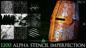 1200个污垢划痕贴图【1200 Practical Alpha Seamless and Tileable Stencil Imperfectionss】-土狗cg资源站