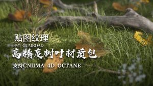 【素材】高精度树叶材质包-支持OC，C4D-土狗cg资源站