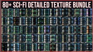 80+科幻硬表面纹理材质包 80+ Sci Fi Detailed Hard Surface Texture Material Bundle Pack-土狗cg资源站