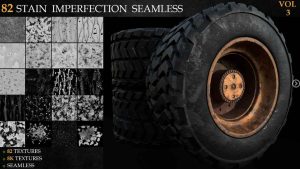 82个污垢 污渍贴图【artstation - Naser kazemi - 82 Stain Imperfection seamless -vol3】-土狗cg资源站