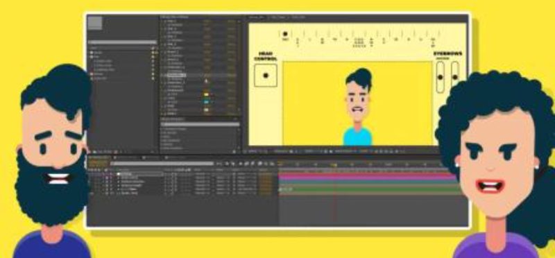 AE模板-卡通人物口型表情动画 Cartoon mouth rig with lip sync-土狗cg资源站
