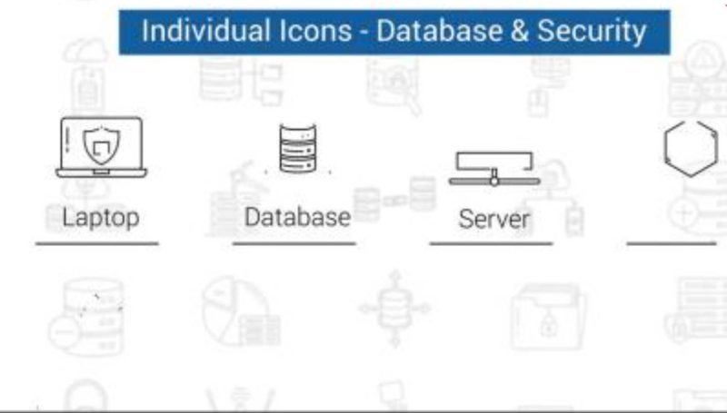 AE模板-40组数据安全图表动画 Database & Security Line Icons-土狗cg资源站