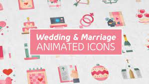 AE模板-扁平化婚礼图标动画 Wedding & Marriage Modern Flat Animated Icons-土狗cg资源站