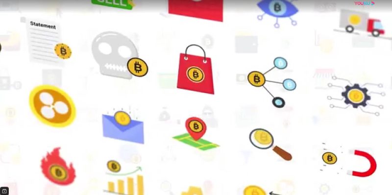 AE模板-100组数据金融图标动画 100 Crypto Currency Icons-土狗cg资源站