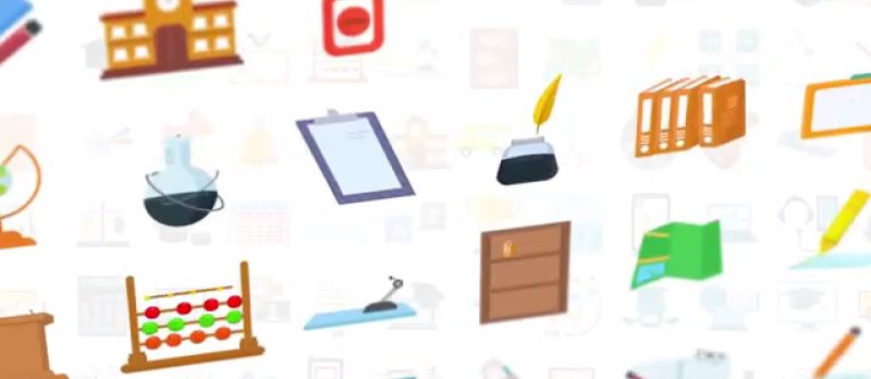 AE模板-100组教育电子商务图标动画 100 Education & E-Learning Icons-土狗cg资源站