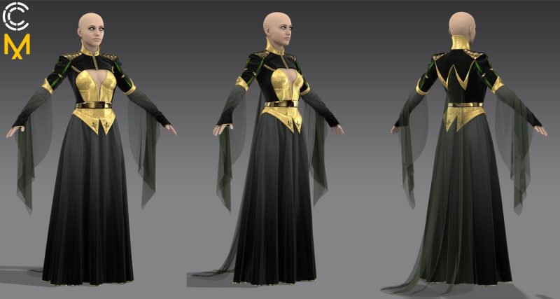 奇幻女礼服MD  Fantasy dress2-土狗cg资源站