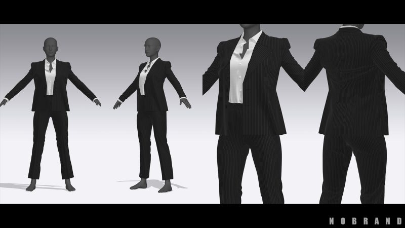 Womens Pants Suit Set女士西装套装MD-土狗cg资源站