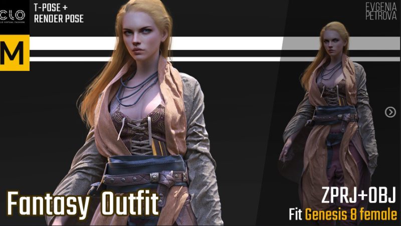 MD, CLO3D. 幻想的装备项目+OBJ-土狗cg资源站