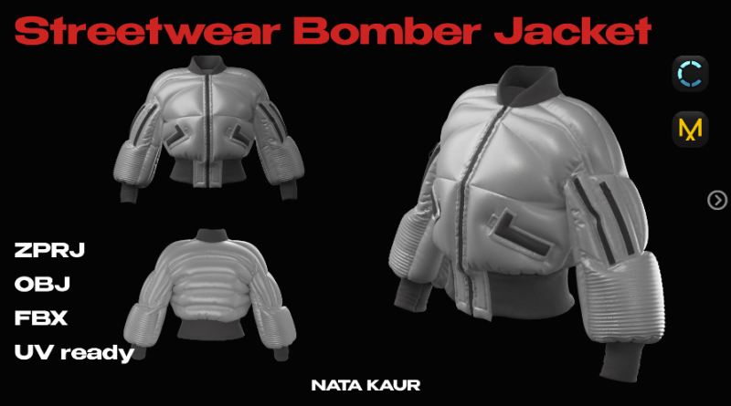 河豚飞行员夹克-土狗cg资源站