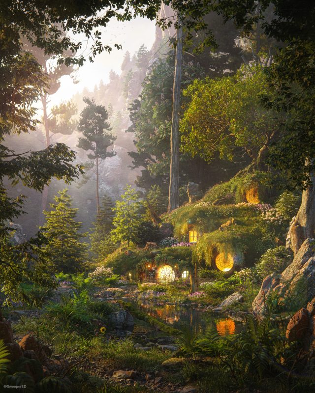 Blender工程素材16-山林溶洞（附快速演示教程）-土狗cg资源站