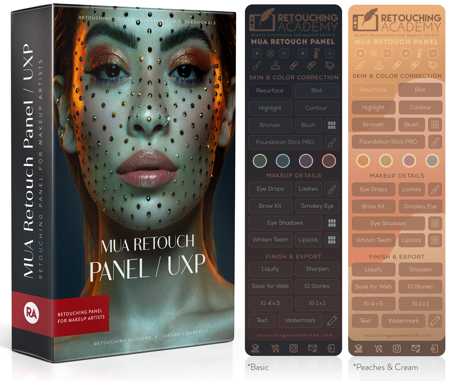 商业图片人物磨皮美容PS插件 Retouching Academy – MUA Retouch Panel V1.0.1 Win/Mac + 使用教程-土狗cg资源站
