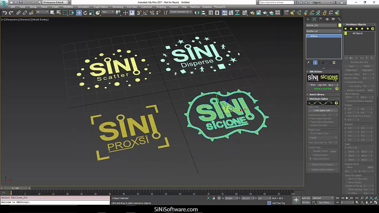 SiNi出品3DS MAX插件合集破解版(IgNite/SiClone/ProxSi/Disperse/ForenSicScatter) SiNi Plugins v1.26.0 for 3ds Max 2016-2024-土狗cg资源站
