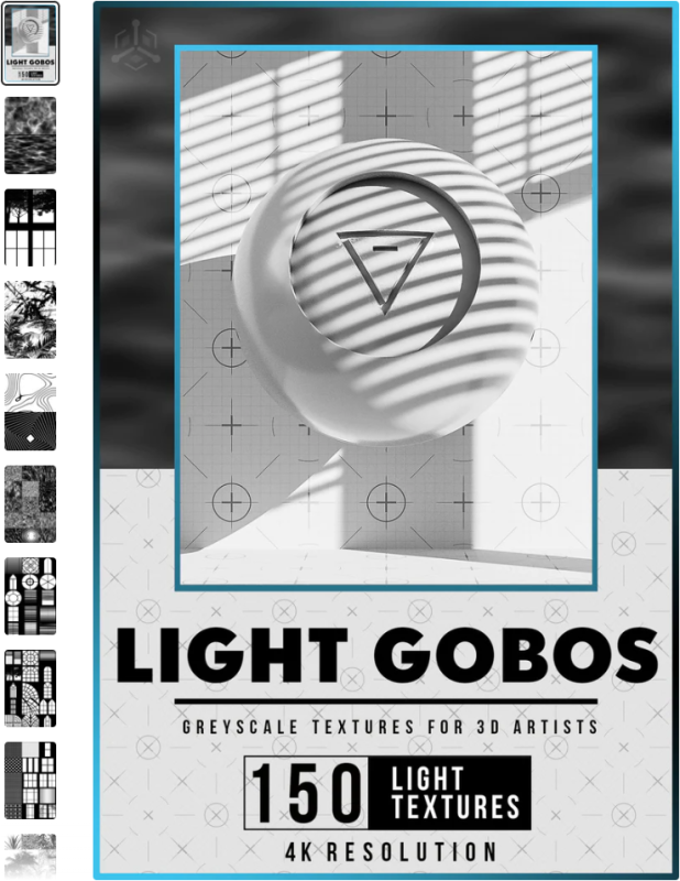 光影贴图 3D 光图案轮-土狗cg资源站