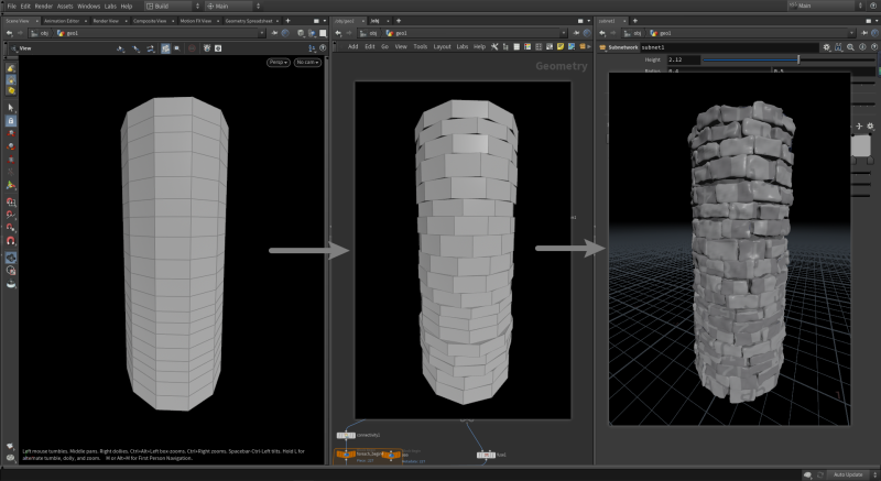 Houdini 程序化塔柱生成-土狗cg资源站