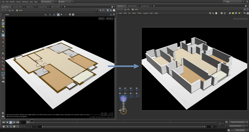 Houdini 根据图片生成墙面-土狗cg资源站