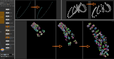 Houdini 灵活调整曲线重采样 末端的点密度-土狗cg资源站