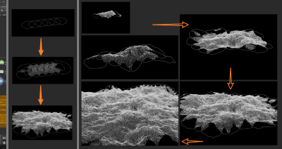 Houdini 在噪波地形中生长 扩散的效果-土狗cg资源站