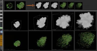 Houdini 基于烟雾 创建粒子 实现叶片翻滚的效果-土狗cg资源站