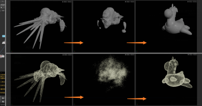 Houdini 通过点序或体积 实现形变 混合的思路-土狗cg资源站