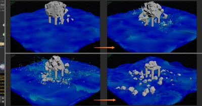 Houdini 通过取巧的方法 实现物体悬浮在水面上的效果-土狗cg资源站