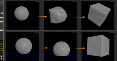 Houdini 通过混合约束 在解算时 产生动态形变的效果-土狗cg资源站