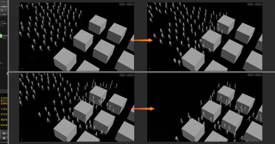 Houdini 通过代理 复制人群 避开碰撞体的小案例-土狗cg资源站