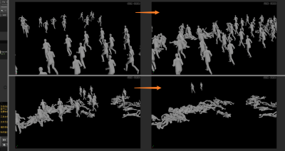 Houdini 通过群集 使人群 相互碰撞交互的小案例-土狗cg资源站