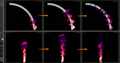 Houdini 通过体积形变 实现龙卷风或缠绕 样式的火焰-土狗cg资源站