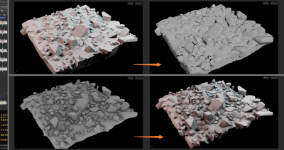 Houdini 在地面快速散落石块的制作流程-土狗cg资源站