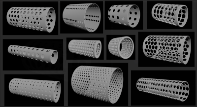 Houdini 三种风格的 洞洞管 生成器-土狗cg资源站