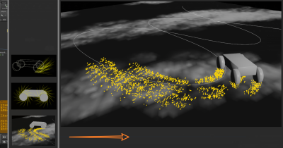 Houdini 快速实现小车漂移 并产生粒子轨迹-土狗cg资源站