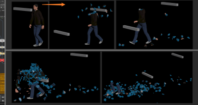 Houdini 角色在运动中 对局部 产生刚体破碎-土狗cg资源站
