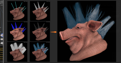 Houdini 使用毛发工具 基于引导物体 制作刺头的流程-土狗cg资源站