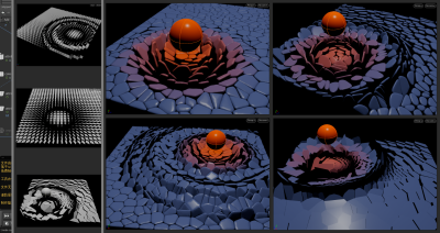 Houdini 通过矩阵变换 使用球体 影响石块翻滚-土狗cg资源站