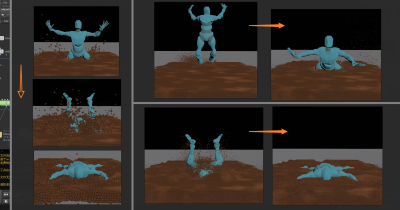 Houdini 动画角色 摔在沙子中的制作流程-土狗cg资源站