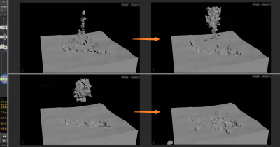Houdini 碎块逐渐上升 凝练 并散开的小案例-土狗cg资源站