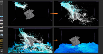 Houdini 液体粒子 喷射交互 的基础制作流程-土狗cg资源站