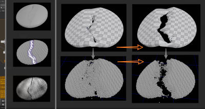 Houdini 通过vellum解算并传递 实现饼干拉扯的效果-土狗cg资源站