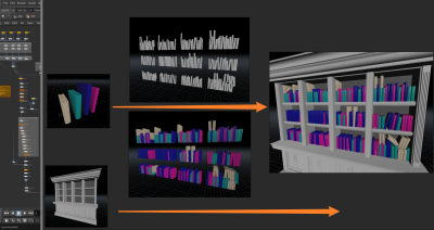Houdini 通过UV布局节点 实现书随机散落的效果-土狗cg资源站