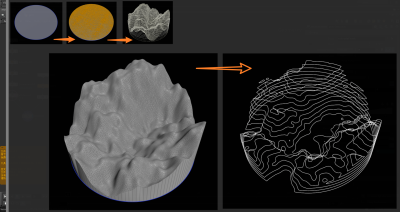 Houdini 通过布尔线条 实现等高线循环效果-土狗cg资源站