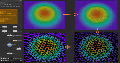 Houdini 通过位移参考物体 实现变换的线条效果-土狗cg资源站