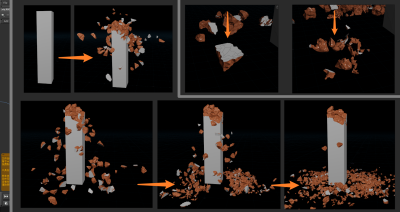 Houdini 刚体碎块在受到撞击时 产生二次碎裂-土狗cg资源站