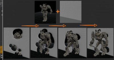 Houdini 角色通过墙面时 自动开洞的思路-土狗cg资源站