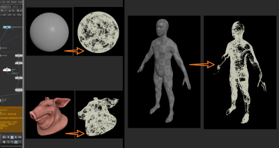 Houdini 使用体积噪波 使点在表面附着移动的方法-土狗cg资源站