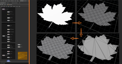 Houdini 枫叶图片转换为模型-土狗cg资源站