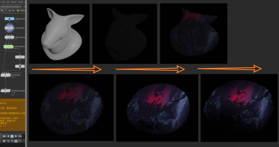 Houdini 快速在散落粒子上投射贴图-土狗cg资源站