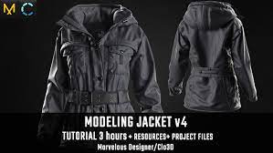ZBrush+CLO3D夹克衣服制作教程-土狗cg资源站