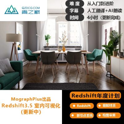 （rs年度计划介绍）RedShift室内可视化-土狗cg资源站