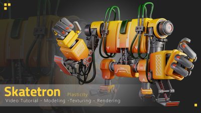 Plasticity实现机器人建模（含材质渲染全流程）-土狗cg资源站