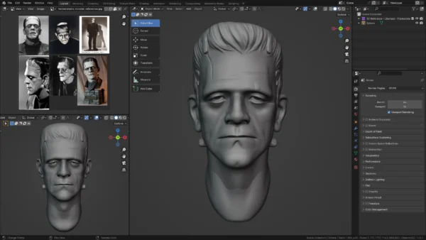 图片[1]-[Ai精翻·已更新到最新]YanSculpts – Blender 头像雕刻大师课（会员免费）-土狗cg资源站